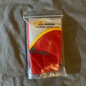 U.S. Divers fabric swim cap, Red